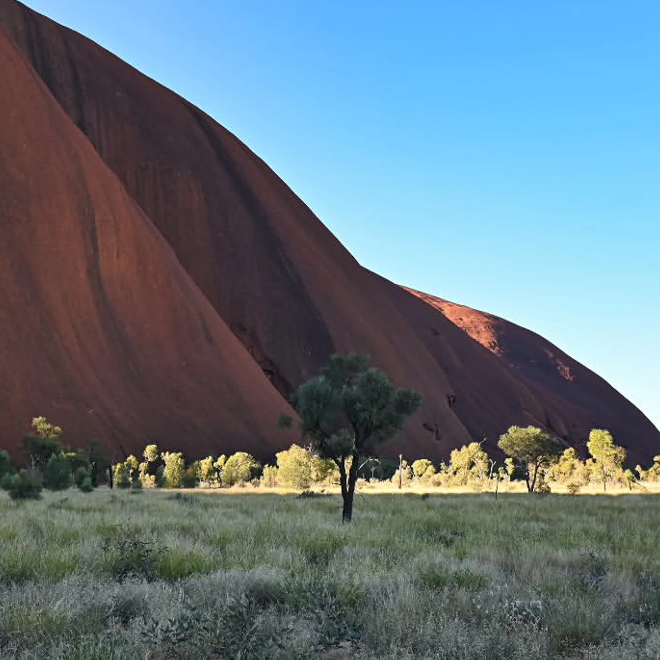 uluru rock formation under clear sky